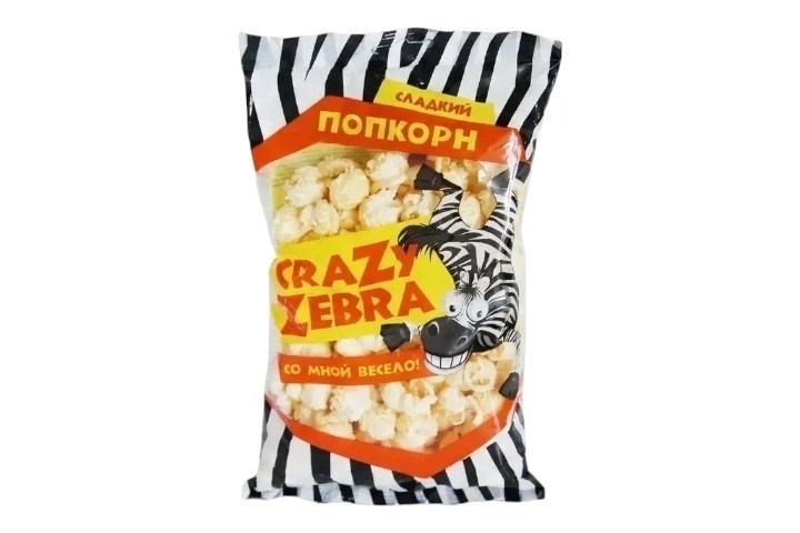 Попкорн Крейзи Зебра, 80 г