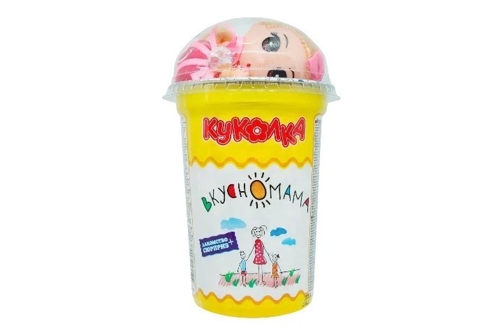 Кукурузные шарики с игрушкой для девочки Куколка