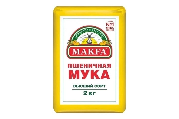 Мука пшеничная в/с Макфа 2 кг