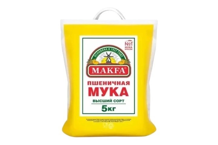 Мука пшеничная в/с Макфа 5 кг