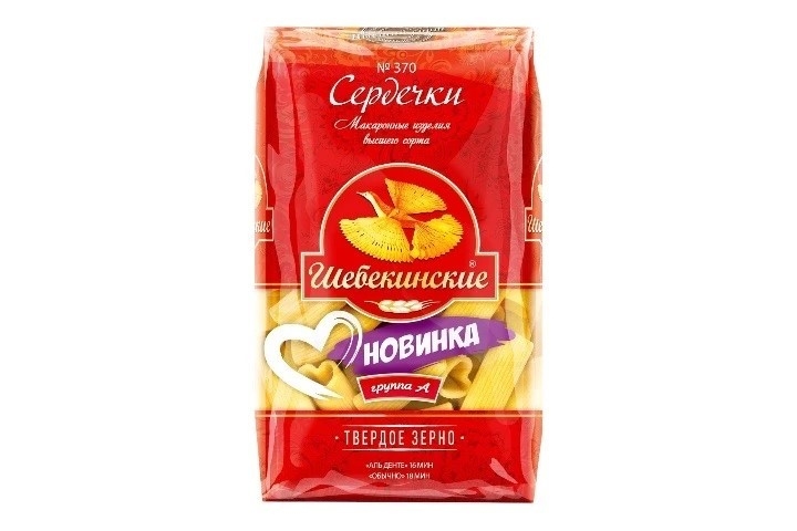 Макароны сердечки №370 Шебекинские 450 г
