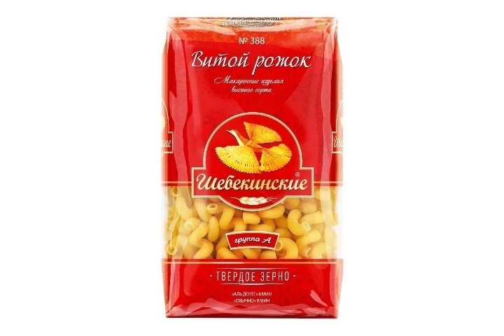 Макароны витой рожок №388 Шебекинские 450 г