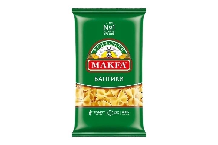 Макароны Бантики Макфа в/с 400 г