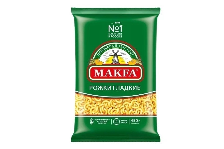 Макароны Рожки гладкие Макфа 400 г