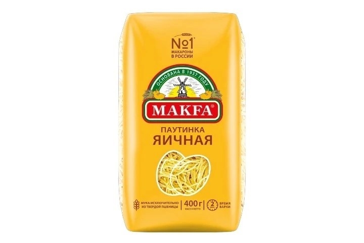 Макароны Паутинка яичная Макфа 400 г