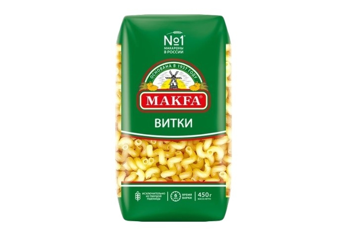 Макароны Витки Макфа в/с 400 г