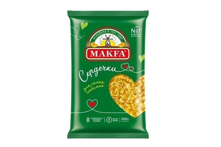 Макароны Сердечки Макфа 400 г