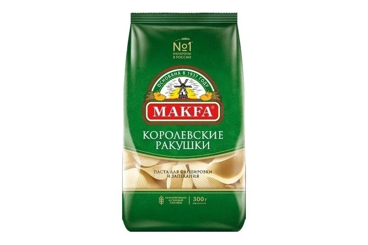 Макароны Королевские ракушки Макфа в/с 300 г