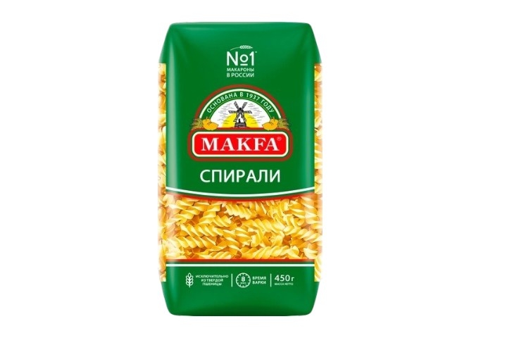 Макароны Спирали Макфа 400 г