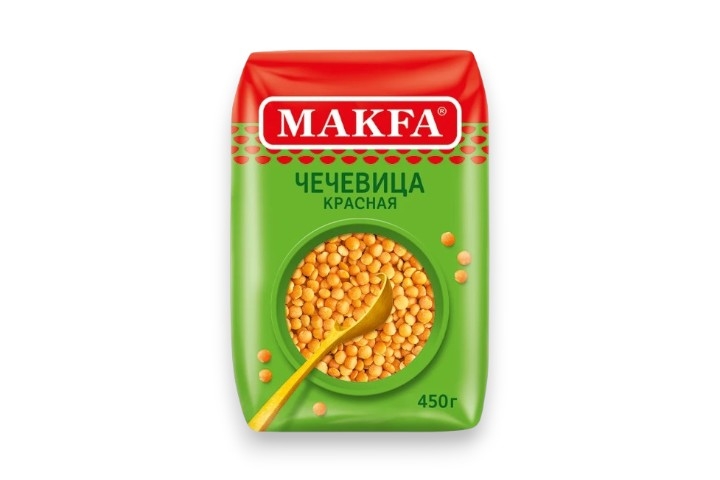 Чечевица красная Макфа 450 г