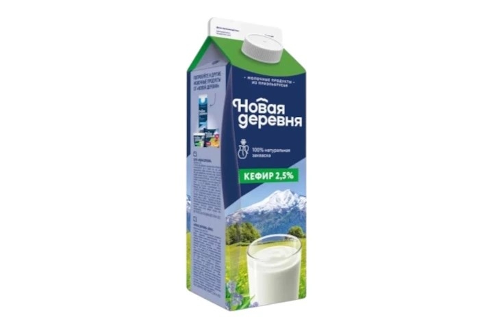 Кефир Новая деревня 2,5% п/пак 0,9 л