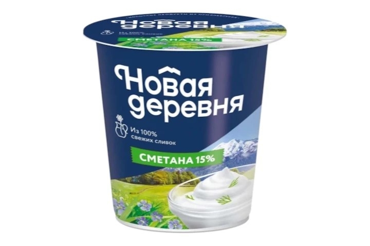 Сметана Новая деревня 15% 300 гр