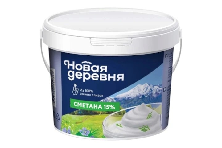 Сметана Новая деревня 15% 700 гр