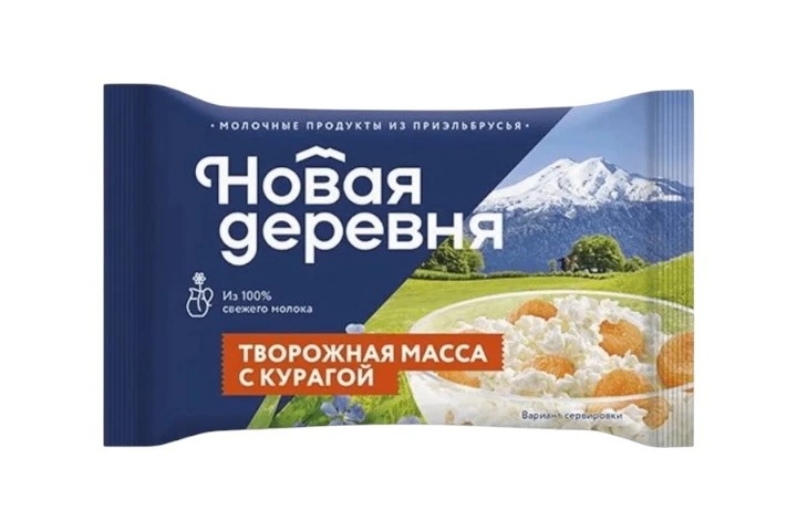Творожная масса Новая деревня с курагой 180 гр