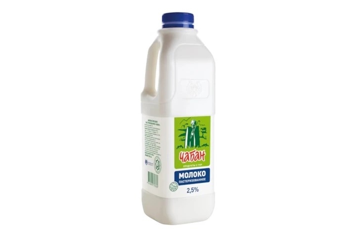 Молоко Чабан 2,5% бут 0,9 л