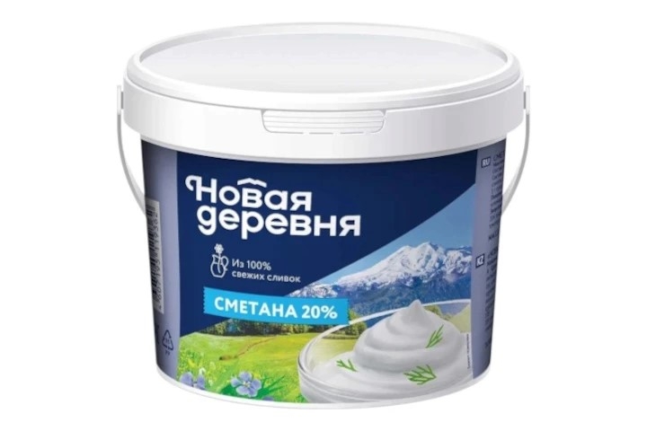Сметана Новая деревня 20% 700 гр